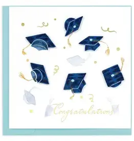 Vietnam Quilling Card Congrats Grad Caps  - Vietnam