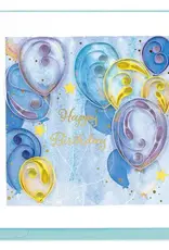 Vietnam Quilling Card Happy Birthday Balloons and Stars - Vietnam