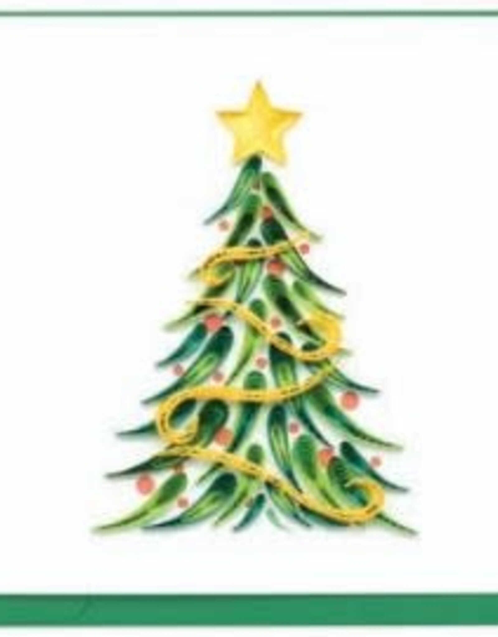 Vietnam Quilling Card Gold Garland Christmas Tree - Vietnam