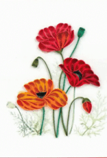 Vietnam Quilling Card Poppies - Vietnam