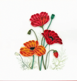 Vietnam Quilling Card Poppies - Vietnam