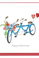 Vietnam Quilling Card Happy Anniversary Tandem Bicycle - Vietnam