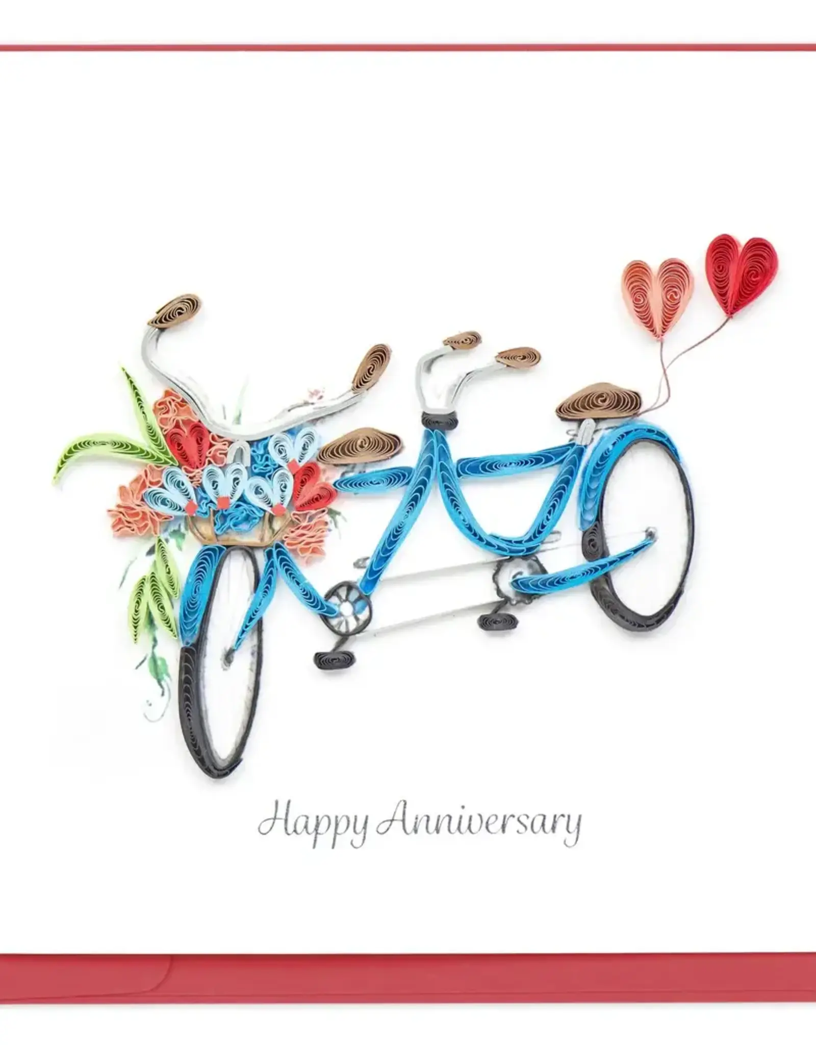 Vietnam Quilling Card Happy Anniversary Tandem Bicycle - Vietnam