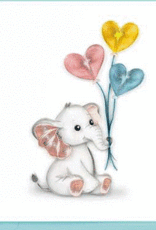 Vietnam Quilling Card Baby Elephant Congrats - Vietnam