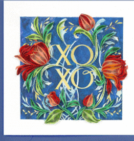 Vietnam Quilling Card XOXO Roses -  Vietnam