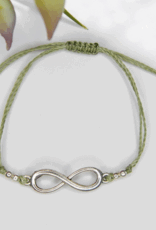 Guatemala Bracelet Infinity Charm String Earth Green - Gautemala