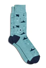 India Socks That Protect Manta Rays Light Green M - India