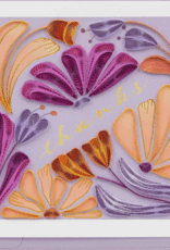 Vietnam Quilling Card  Bold Floral Thank You  - Vietnam