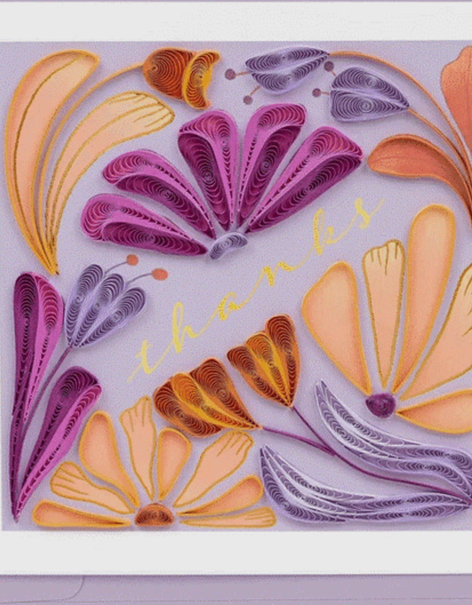 Vietnam Quilling Card  Bold Floral Thank You  - Vietnam