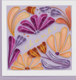 Vietnam Quilling Card  Bold Floral Thank You  - Vietnam