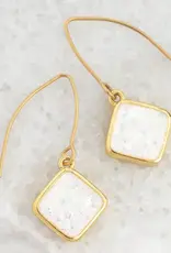 China Earrings Clare Opal 14K Gold Plate  - China