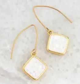 China Earrings Clare Opal 14K Gold Plate  - China
