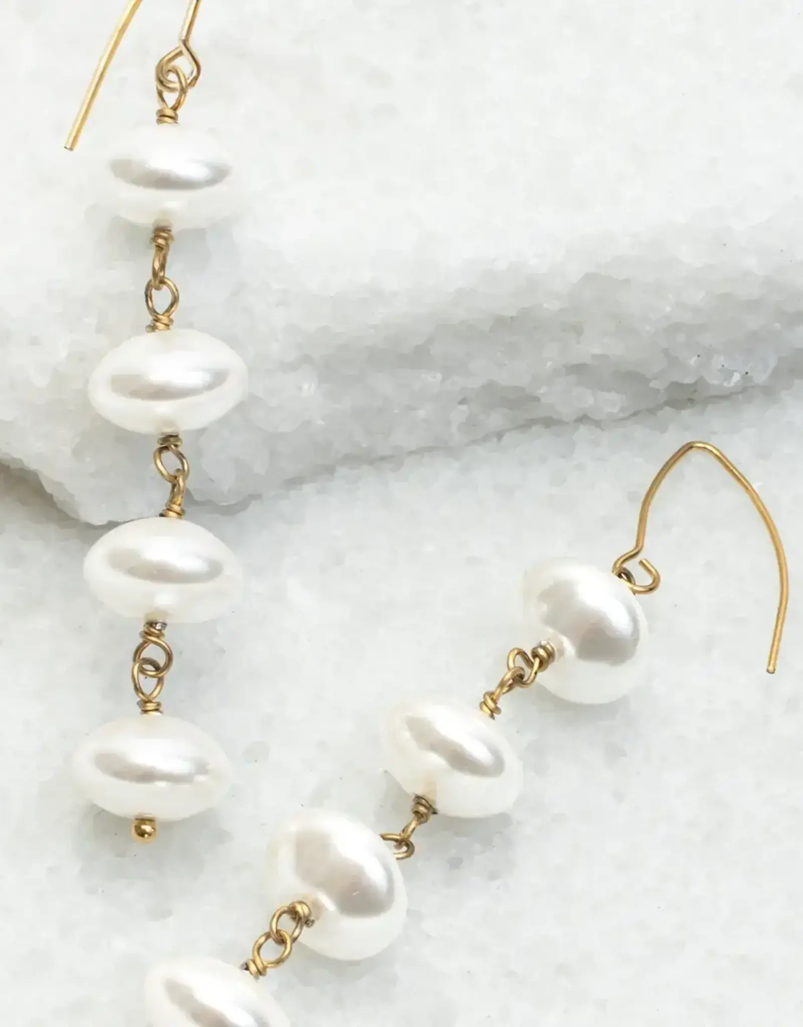 China Earrings Mother Pearl Glow  - China