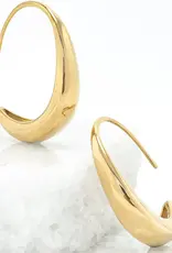 China Earrings Crescent Moon Drop Gold Plate - China