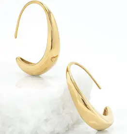 China Earrings Crescent Moon Drop Gold Plate - China