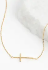 China Necklace Radiant Cross 14K Gold Plated - China