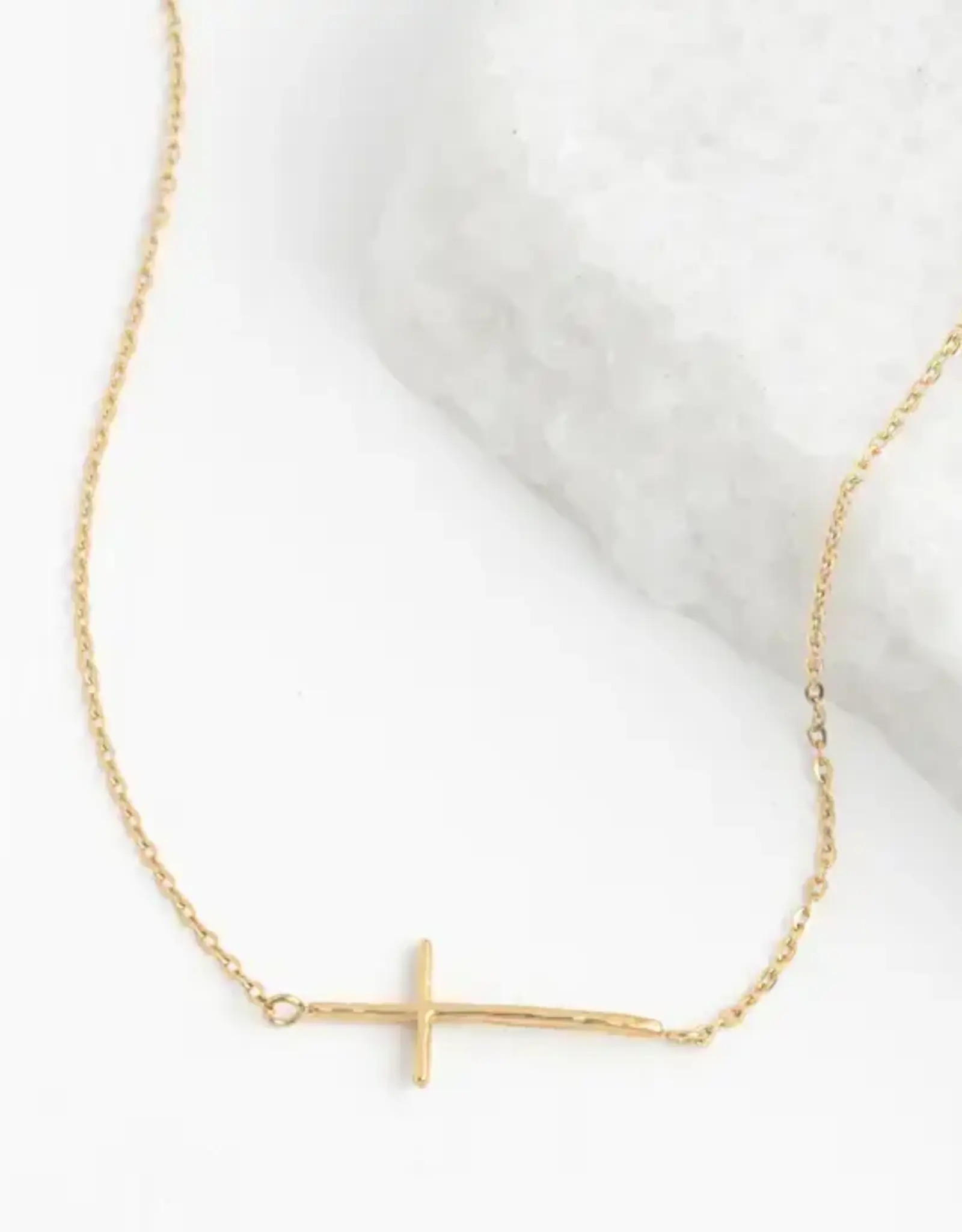China Necklace Radiant Cross 14K Gold Plated - China