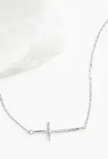 China Necklace Radiant Cross in Silver - China