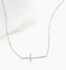 China Necklace Radiant Cross in Silver - China