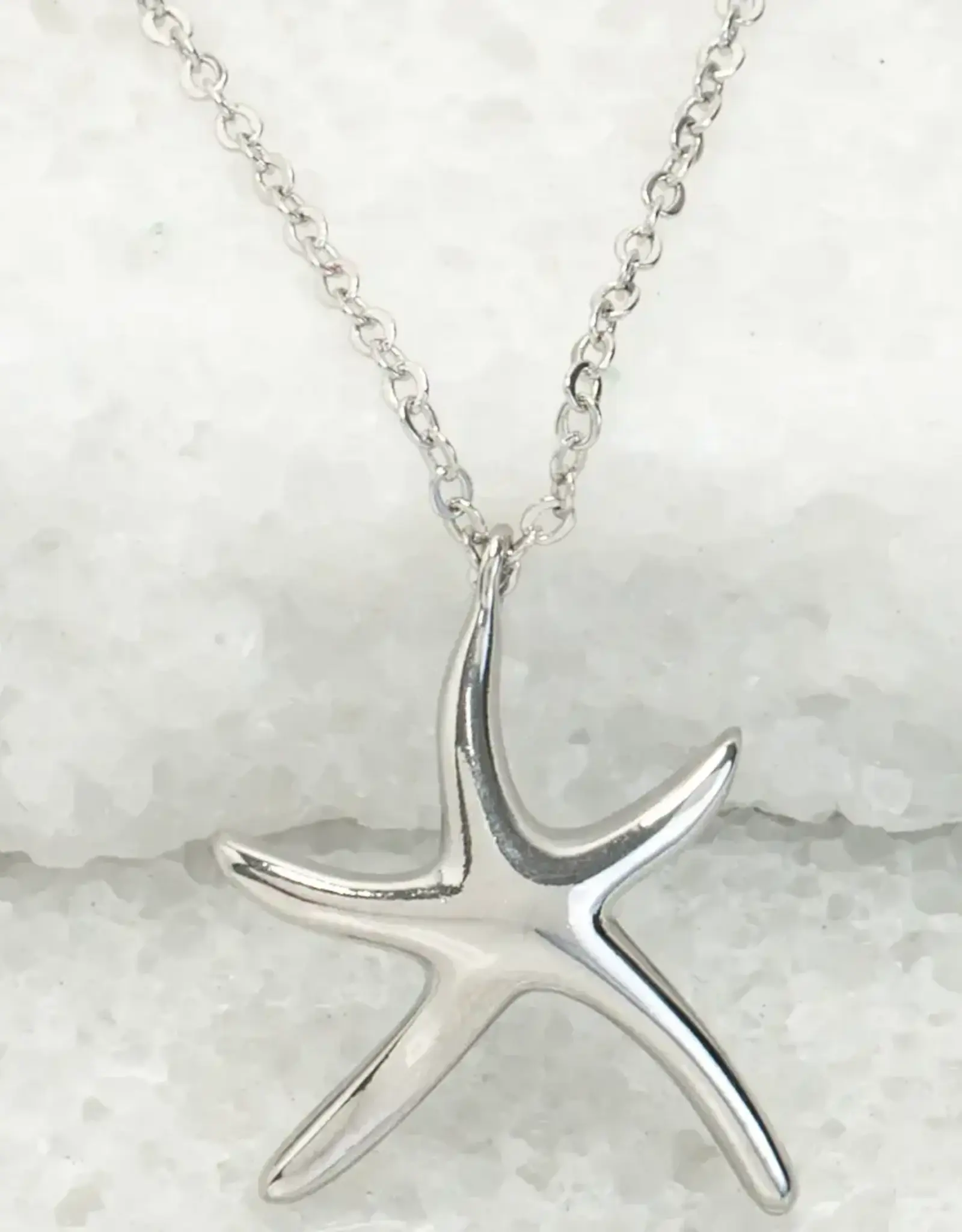 China Necklace Starfish Hope Platinum Plated - China
