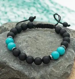 China Bracelet 5 & 2 Teal Black Unisex  - China