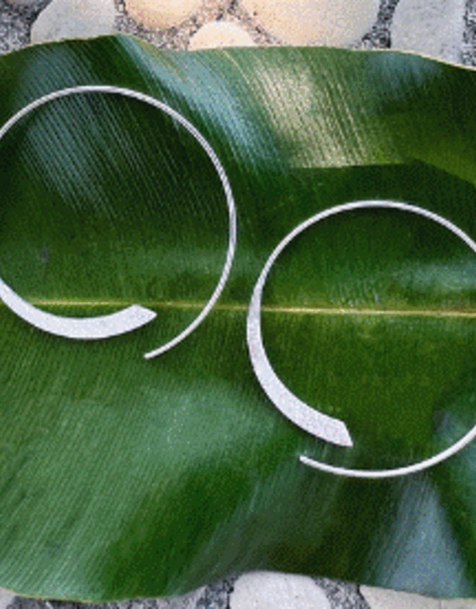 Indonesia Earrings Misty Moonlight Hoops Sterling Silver- Indonesia