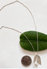 Indonesia Necklace Delicate Petal and Pearl Sterling Silver - Indonesia