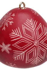 Peru Ornament Gourd Snowflake Red - Peru