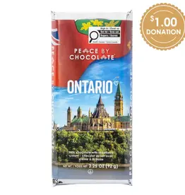Canada Ontario Milk Chocolate Strawberry Cream Bar 92g - Peace By Chocolate
