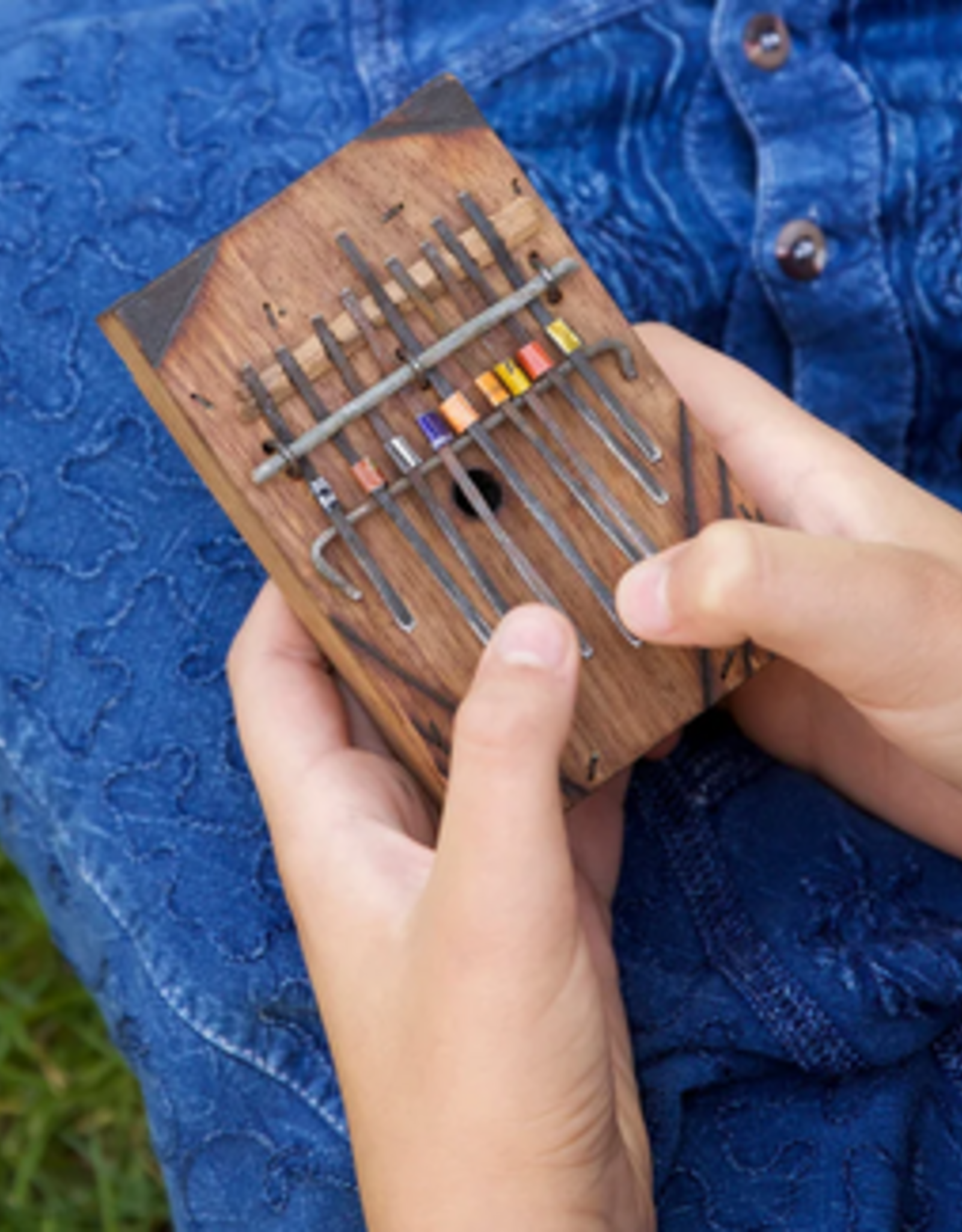 Tanzania Tanzanian Wooden Kalimba Thumb Piano 10 Note - Tanzania