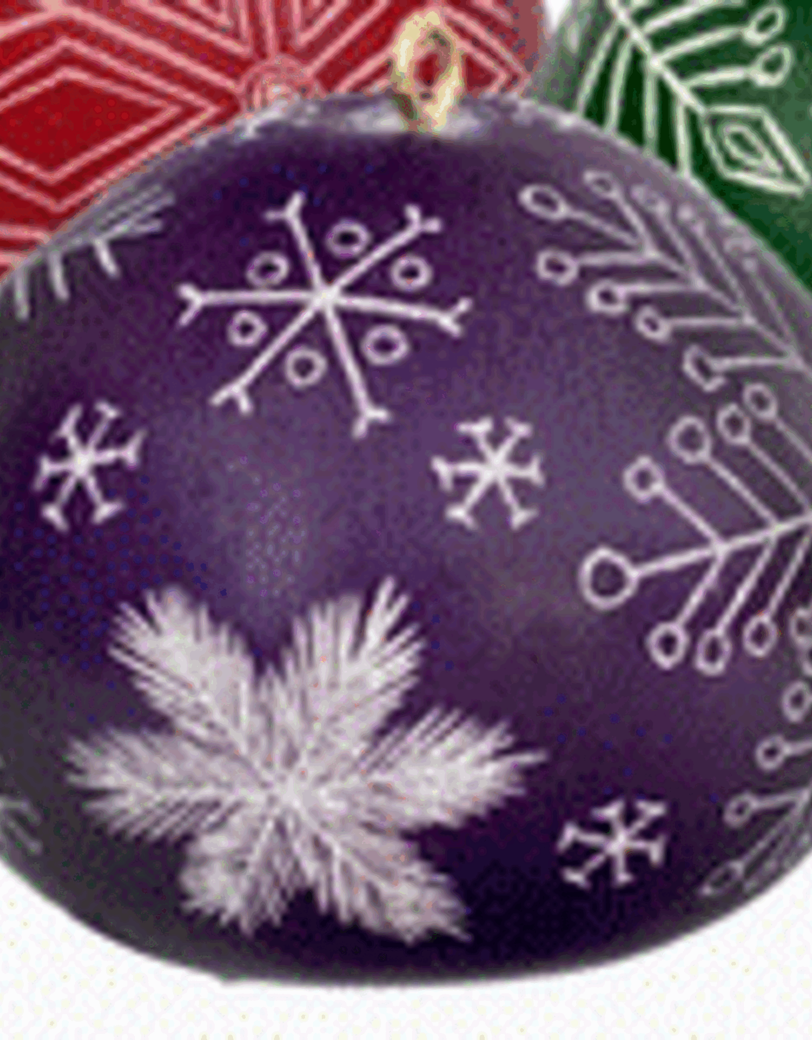 Peru Ornament Gourd Snowflake Purple - Peru