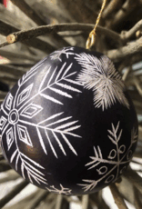 Peru Ornament Gourd Snowflake Black - Peru
