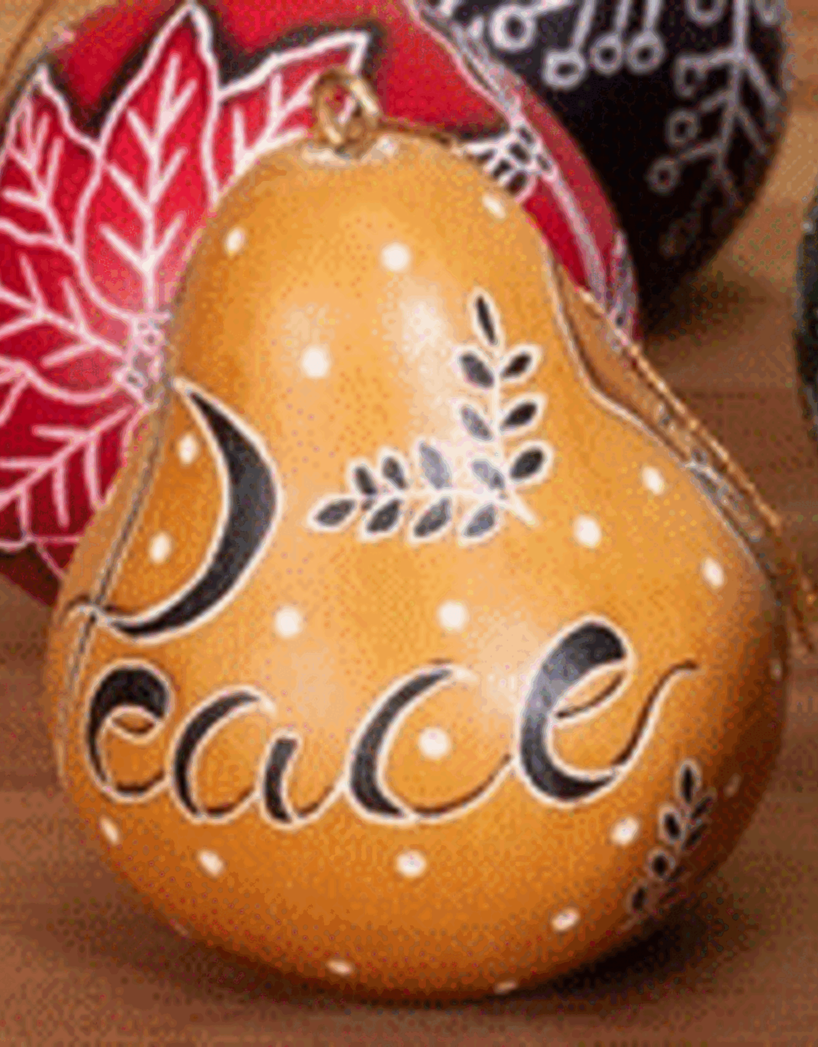 Peru Ornament Gourd Peace Gold - Peru