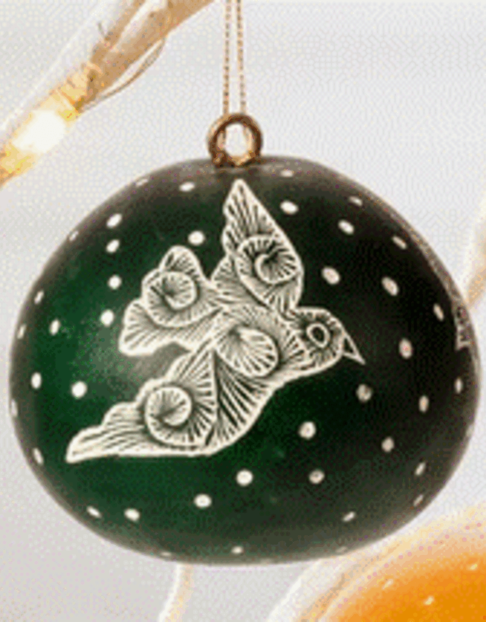 Peru Ornament Gourd Dove Green - Peru