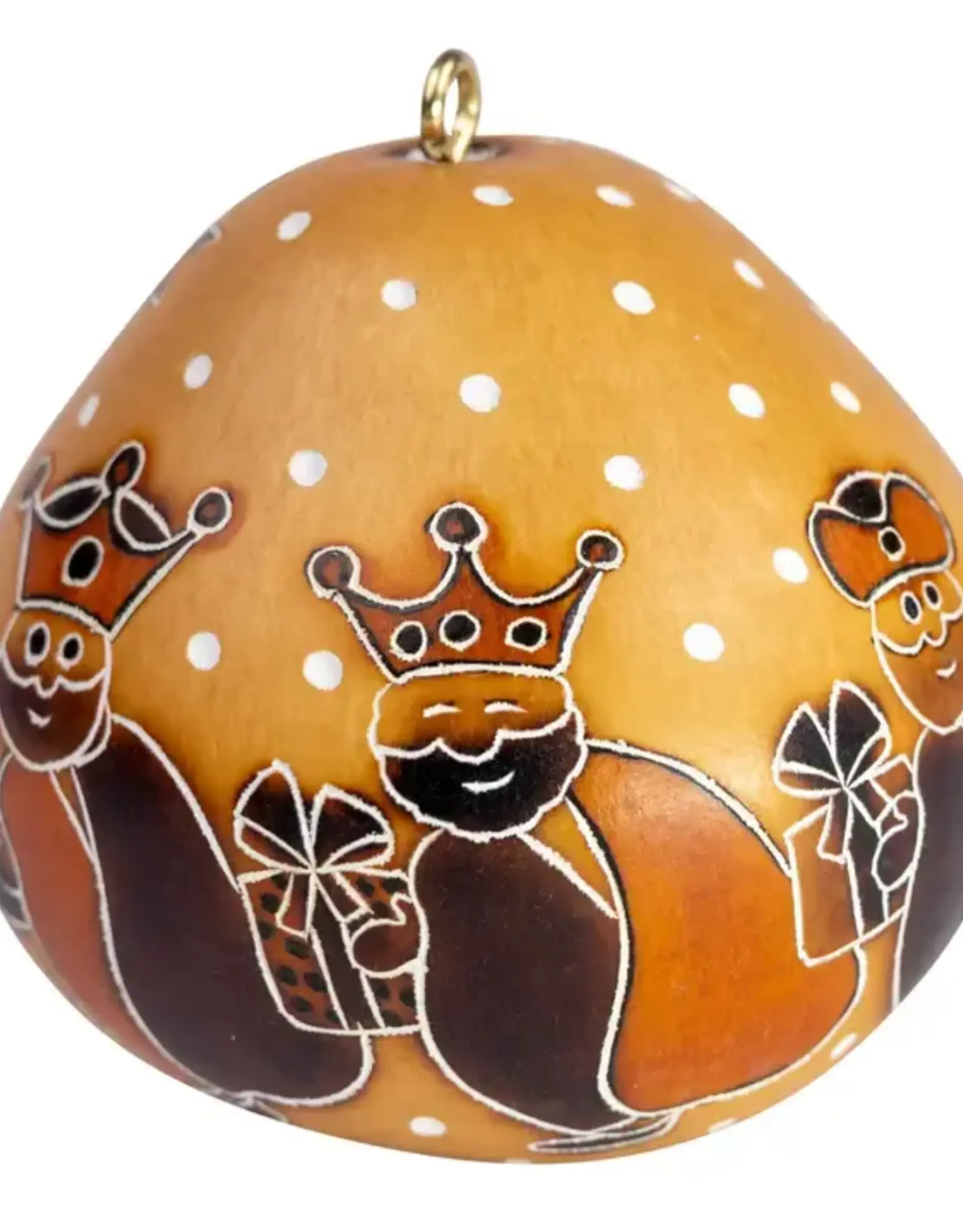 Peru Ornament Gourd Three Kings Gold - Peru