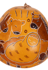 Peru Ornament Gourd Manger Gold - Peru