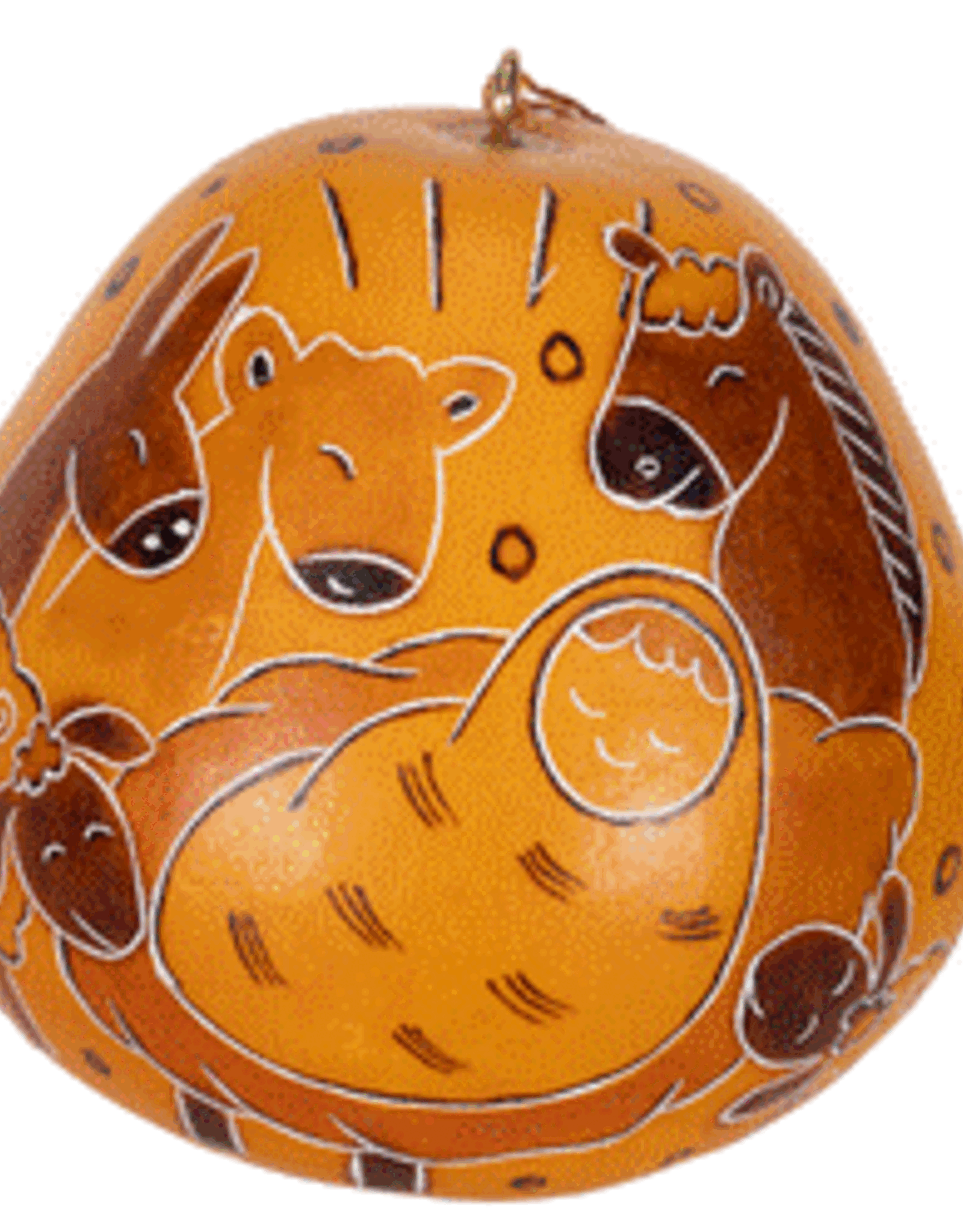 Peru Ornament Gourd Manger Gold - Peru