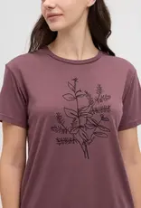 Canada T-Shirt W Autumn Flora Mauve Stone Meteorite Black Medium