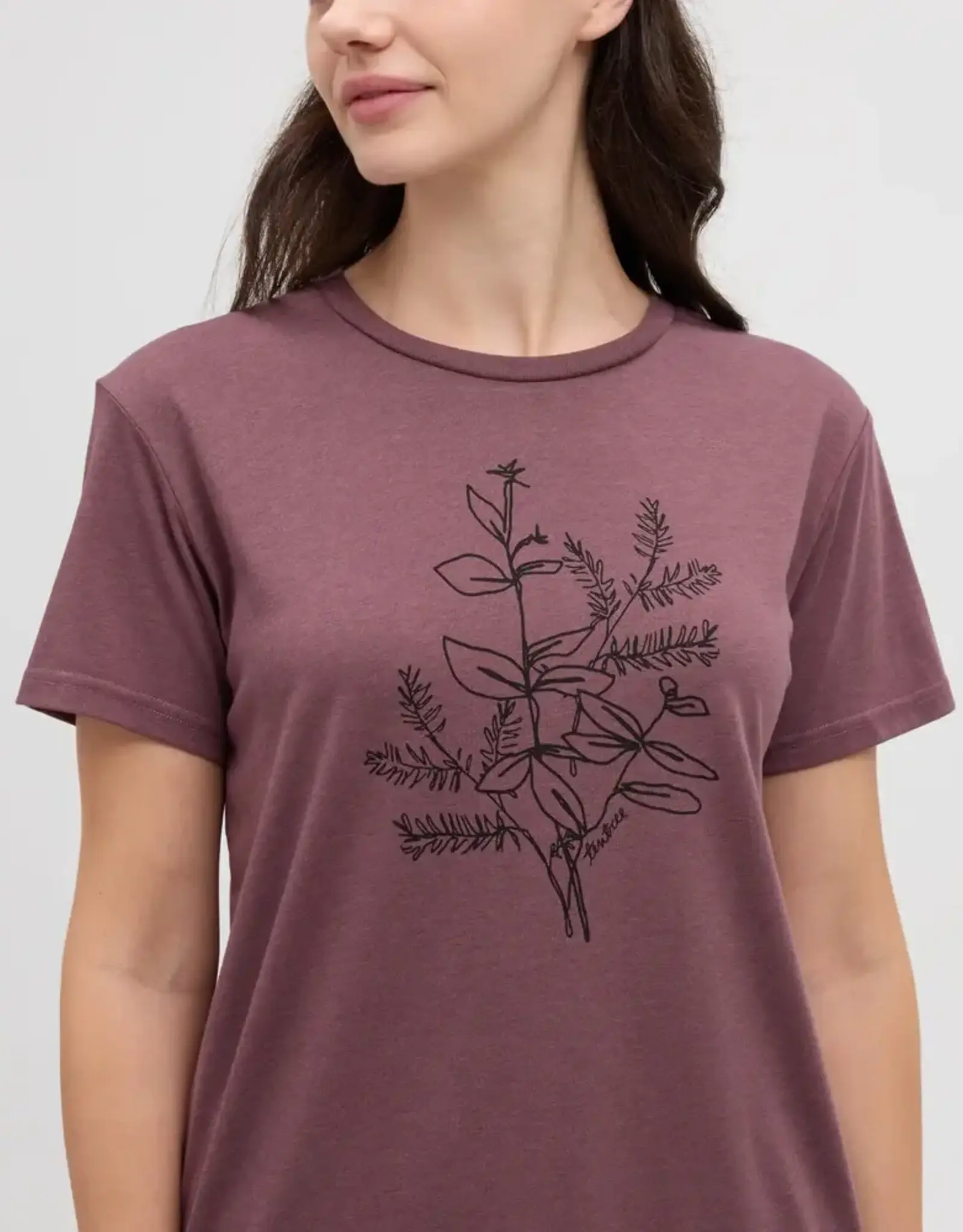 Canada T-Shirt W Autumn Flora Mauve Stone Meteorite Black Medium