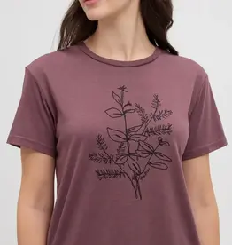Canada T-Shirt W Autumn Flora Mauve Stone Meteorite Black Medium
