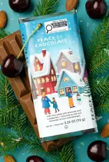 Canada Holiday Peace Bar Milk Chocolate with Almonds and Cranberries 92g