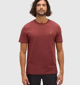 Canada T-Shirt M Sasquatch Cottage Red Heather Mountain Bike Embroided X Large