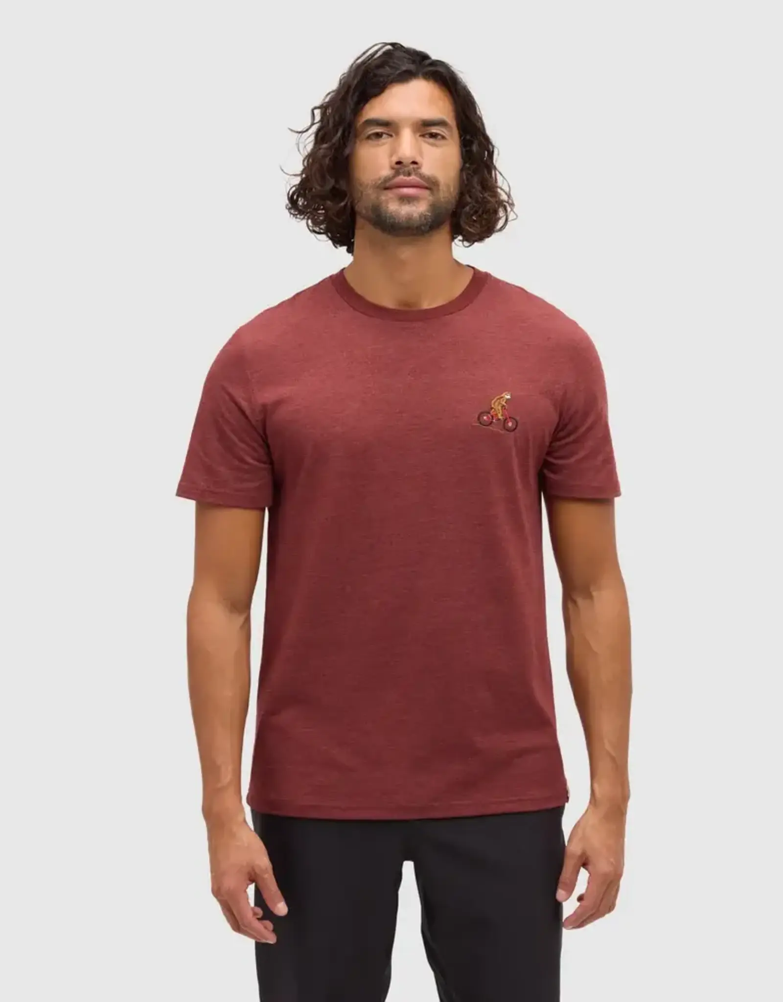 Canada T-Shirt M Sasquatch Cottage Red Heather Mountain Bike Embroided XX Large