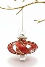 Egypt Blown Glass Red Swirl Toupie - Egypt