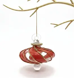 Egypt Blown Glass Red Swirl Toupie - Egypt