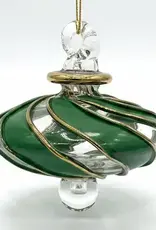 Egypt Blown Glass Green Swirl Toupie - Egypt
