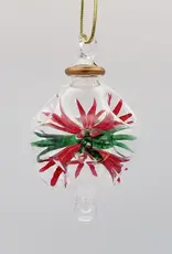 Egypt Blown Glass Small Green and Red Blossoms - Egypt