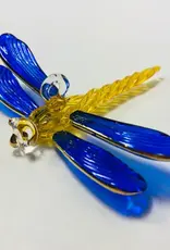 Egypt Blown Glass Dragonfly Blue and Yellow - Egypt