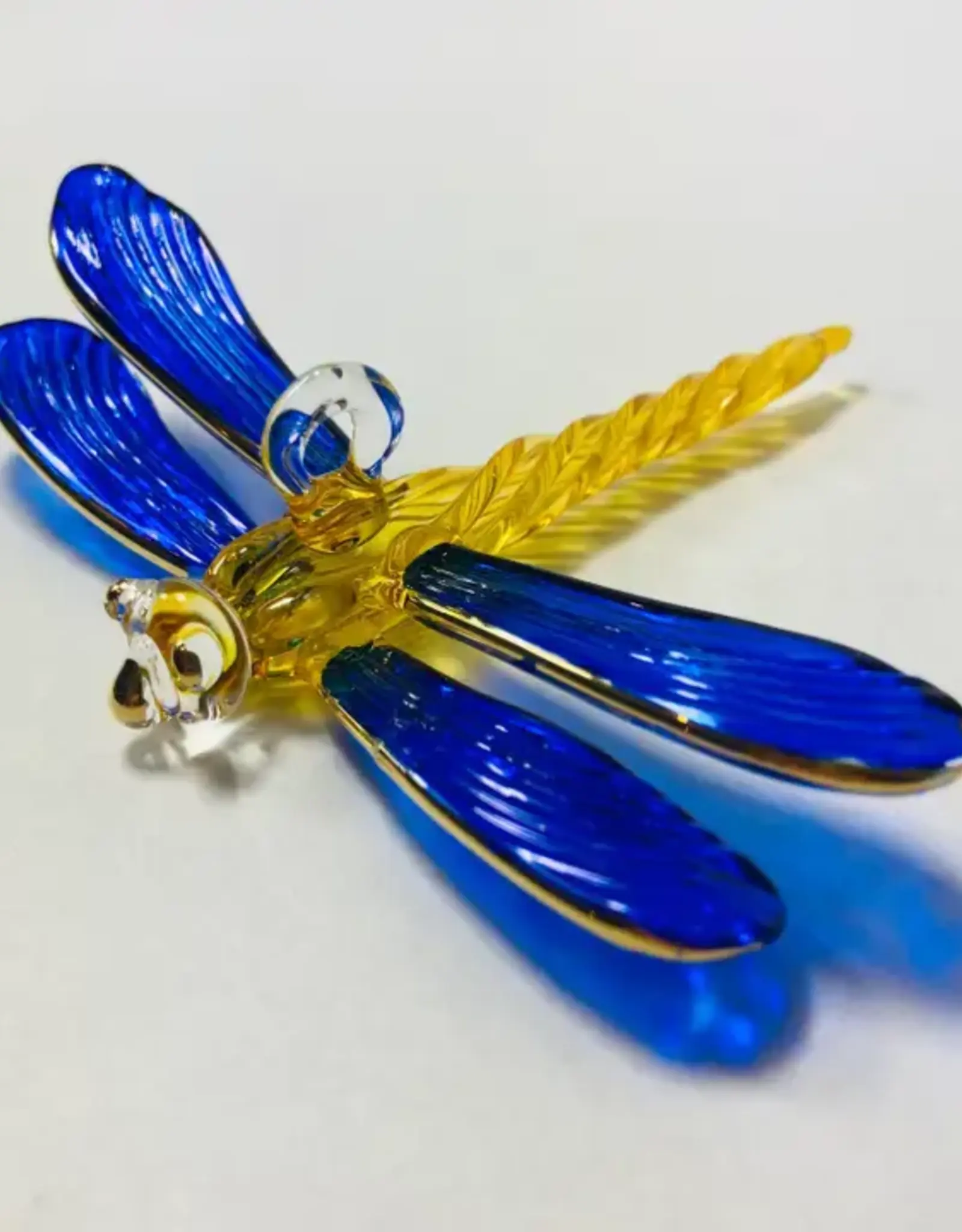 Egypt Blown Glass Dragonfly Blue and Yellow - Egypt