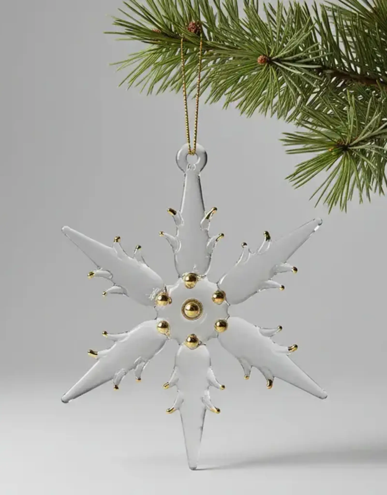 Egypt Blown Glass Snowflake Clear Stellar - Egypt